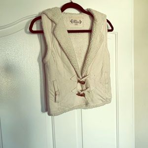 Girls vest jacket with hoodie size 14